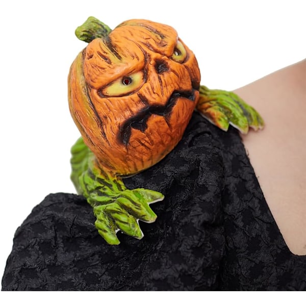 Halloween-festlig skulder-siddende dukke til cosplay-udklædning (græskar-skulder-siddende) Pumpkin Shoulder Sitter