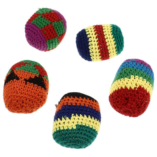 5 st Hacky Balls stickade sparkbollar Cornhole bönpåsar Barn kastar bönpåsar vävda sparkbollar