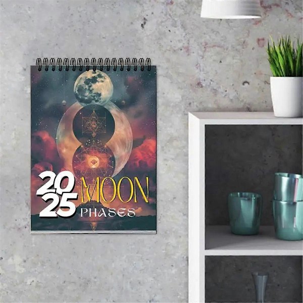 Månefas Kalender 2025 12 Månader Månefaser Väggkalender Månadskalender & Daglig Organiserare 2025 Väggkalender As Shown