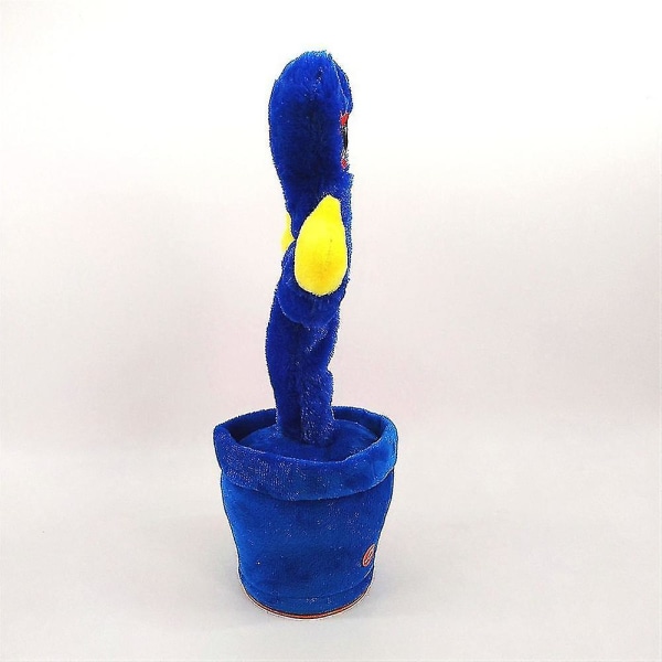 Ny Poppy Playtime Huggy Wuggy Electric Dancing Light Cactus Toy Interactive Plush Doll Blue
