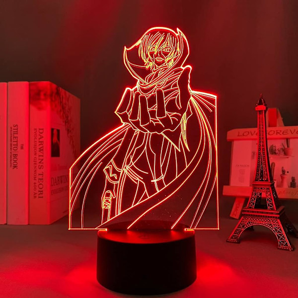 Wekity Hpqnl-led lys Anime Kode Geass Lelouch Lamperouge Til Soveværelse Indretning Lys Børn Brithday Gave Manga værelsesbord 3d Lampe Kode Geass