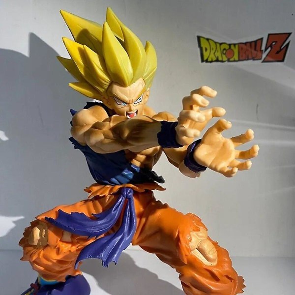 Dragon Ball Z Kamehameha Son Goku Figur Super Saiyan Kakarotto 16cm Pvc Action Figurer Model Dukker Legetøj Til Børn Gaver opp bag