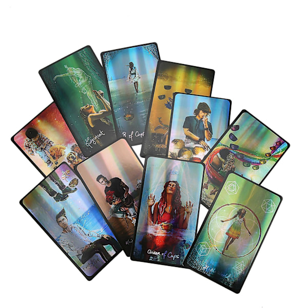 Tarotkortlek Hologrammpapper Engelsk Version Öde Spådom Brädspel Leksaker