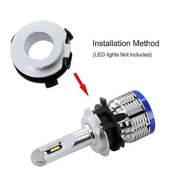 2 kpl LED H7 polttimokannan sovitinta Hyundai Veloster I30 H7 LED-ajovaloille, H7-kannan sovitin Kia K4 K5 Sorento Ceedille