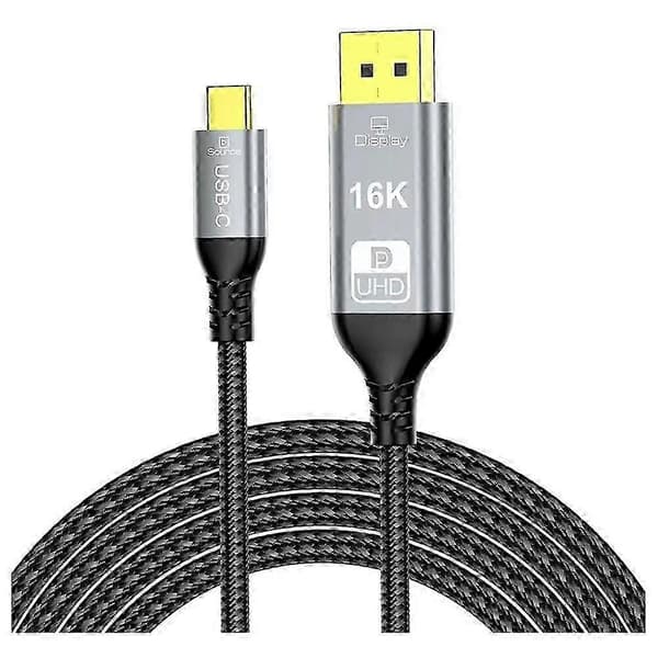 16K USB-C til DisplayPort 2.1-kabel, 8K 60Hz 4K 240Hz, 80Gbps