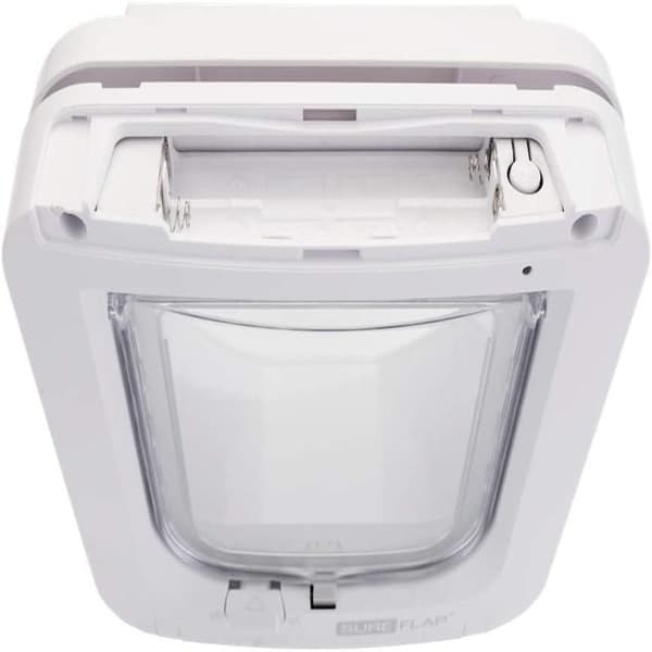Sure Petcare Microchip Cat Flap, White, Scans Pet's ID Upon Entry