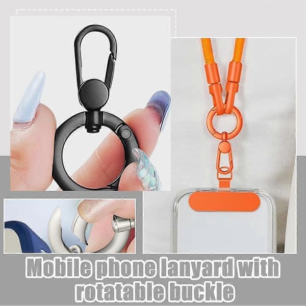 Universal Mobiltelefon Sling Rep Kort Clip Telefon Snodd Packning Patch Black