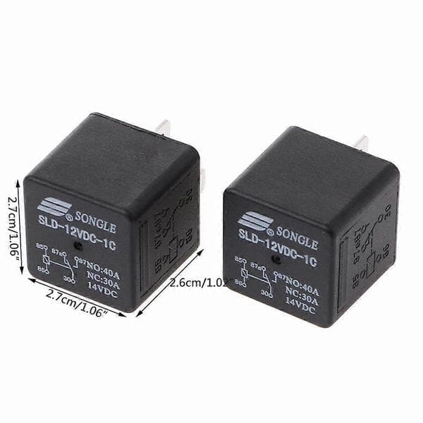 2-pack SLDH-12VDC-1C 16W Högprestanda Relä 80A NO 60A NC 5-stift Bilrelä db
