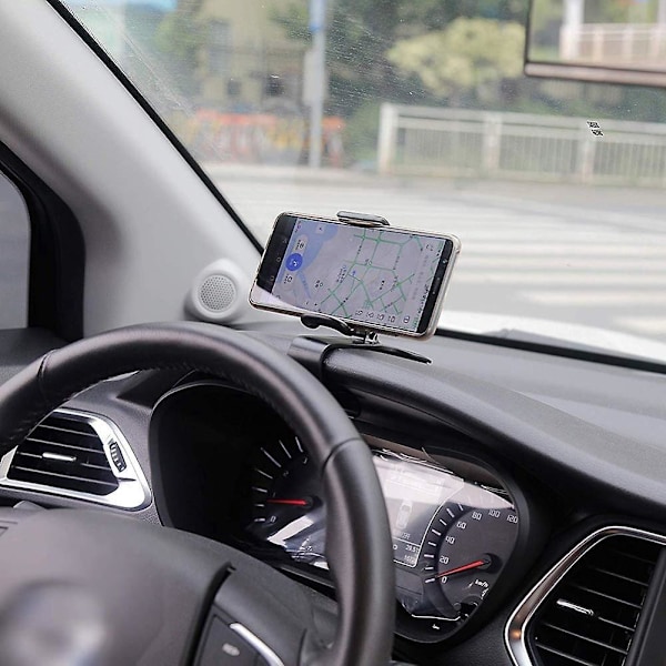 2 x Universal Bilfäste för Mobiltelefon, Clip-on Stativ för Instrumentbrädan