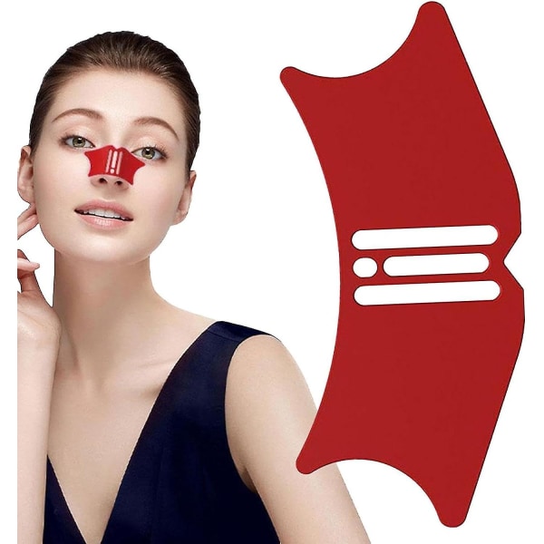 3 stk Silikone Eyeliner Stencils, Nose Shadow Stencil, Eye Makeup Tool, Eyeliner Guide Template, Quick Makeup Tool for begyndere 3Pcs Red