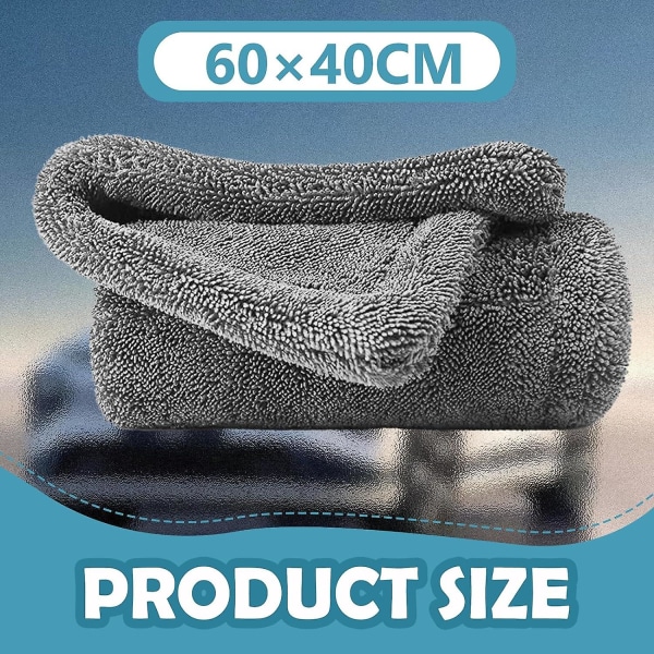 2 stk Premium tørkehåndkle, tørkehåndkle 40x60cm, skinnende bad Xxl tørkehåndkle, dusjkabinetthåndkle for fjerning av vann i dusjen og badet