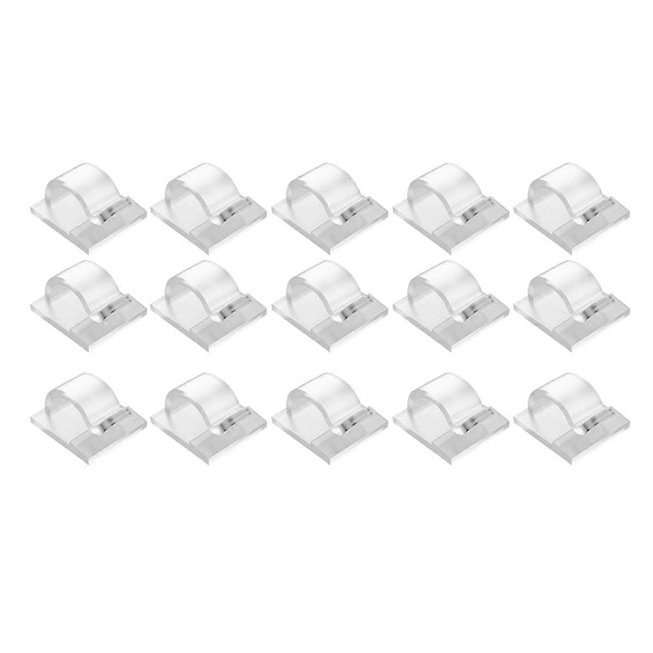 Hooks for Outdoor String Lights Clips 15-pack Transparent Light Hooks with 15 Waterproof Adhesive Backings