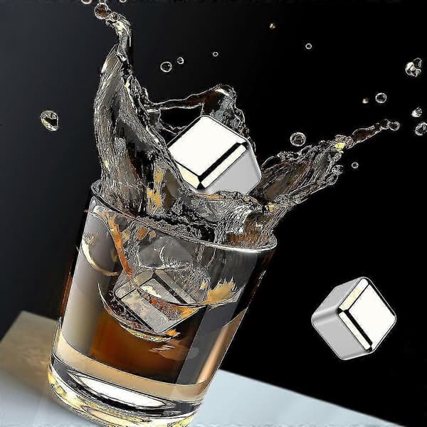stenar present återanvändbara rostfria kuber whisky tång whisky