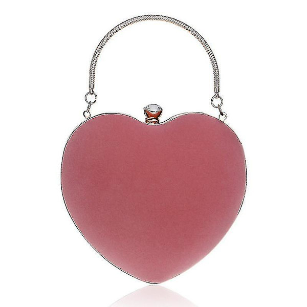 Sydämenmuotoinen käsilaukku Lady Fashion Meikkilaukku Iltalaukku Clutch-laukku Käsilaukku Elegantti Pink