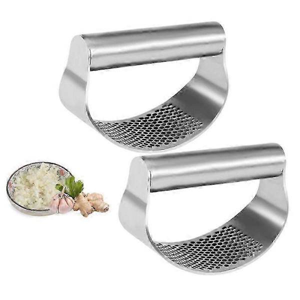 Hvidløgspresser i rustfrit stål, ringformet, manuel 2pcs
