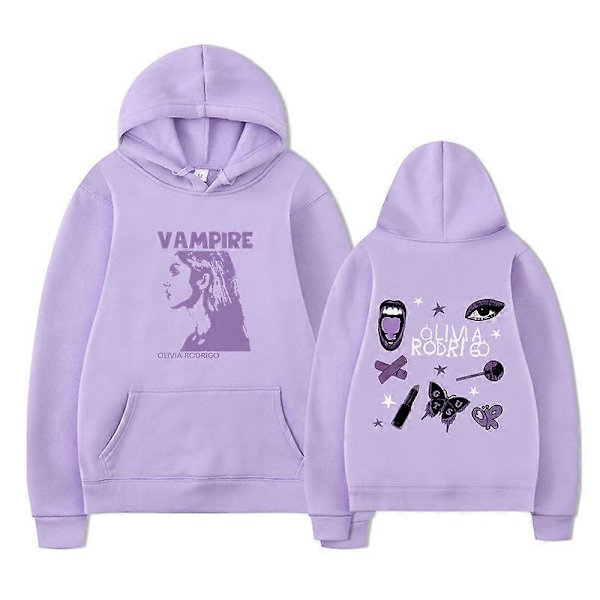 Guts Olivia Rodrigo Hættetrøje Efterår Og Vinter Olivia Rodrigo SNNGV Light purple and white XXL