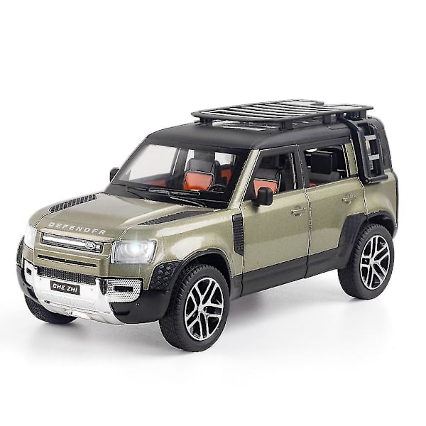 Trykstøbt bil 1/24 skala zinklegering trække tilbage køretøjer Land Rover Defender model billegetøj