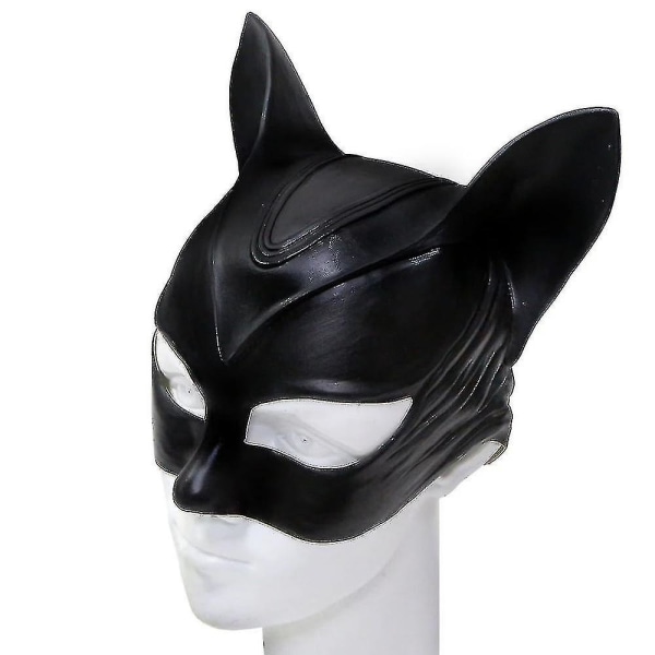Kvinde Kat Selina Kyle Mask Bruce Wayne Kostume Latex Fancy Voksen Halloween