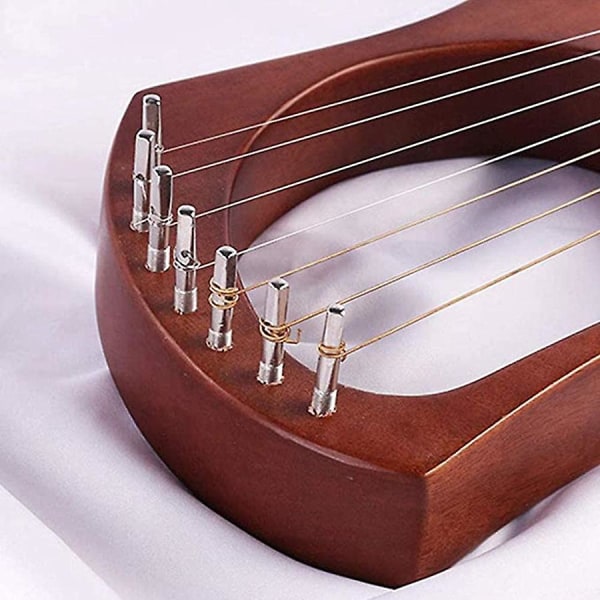 7-strengs lyreharpe mahogni solid tre metallstrenger strengeinstrumenter