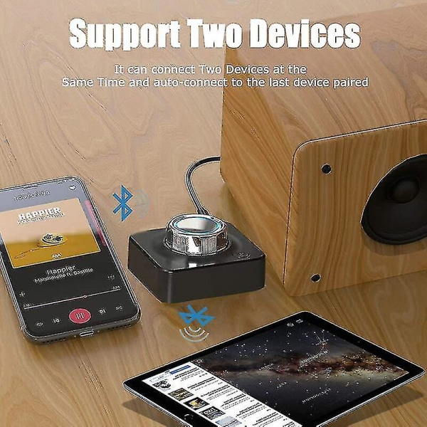 Bluetooth 5.0 -äänivastaanotin, langaton ääni Bluetooth sovitin stereo stereovastaanottimelle, jossa 3,5 mm:n Rca 3d-bassotila Tf-kortti kotimusiikkivirralle