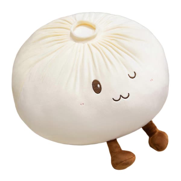 28cm/40cm Giant Dumpling Jumbo Dumpling Leksak Stor Dumpling Plyschkudde för Sovrumsinredning Cream 28cm