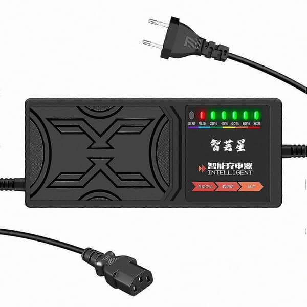 EV-lader 60V 20AH med 7 LED-indikatorer Strømovervåking Lekkasjebeskyttelse Full puls EU-plugg
