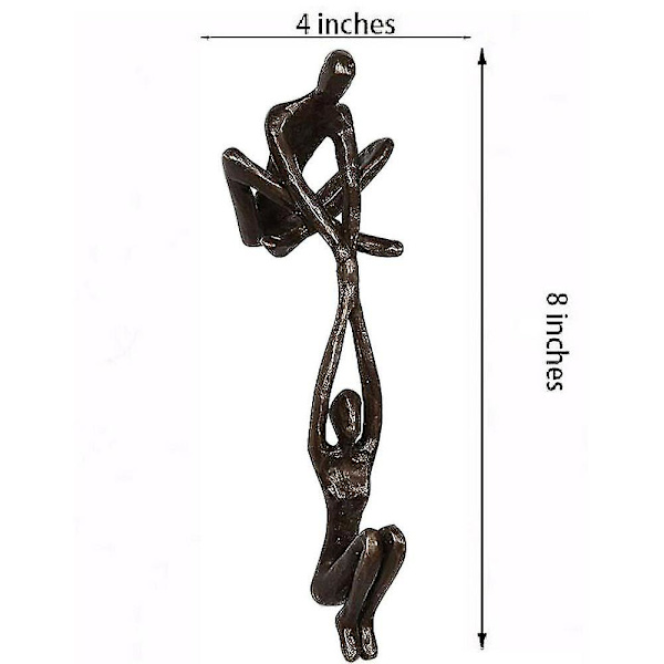 Par statyett Man lyfter kvinna staty Harts älskare Skulptur Heminredning Desktop Ornament