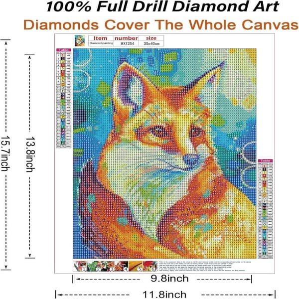 5D Diamantmålning 30x40cm djur räv 44