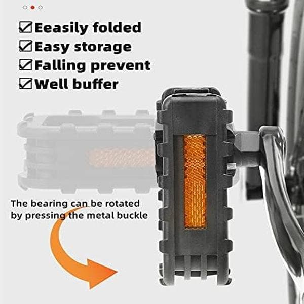 【Gevinddiameter: 14 mm】 Sammenklappelig cykelpedal i aluminiumslegering, platformkranksæt