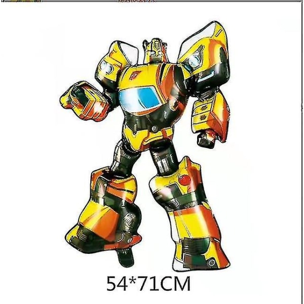 Transformers Barn Festutstyr Optimus Prime Bumblebee Robot Bursdagsdekorasjon Nummer Ballong Banner Engangstallerkener Kopper 1pc balloon-A