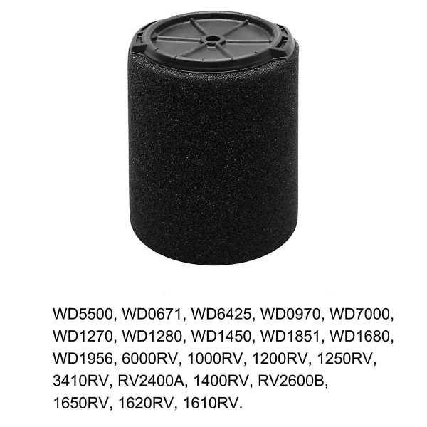 2-pack VF7000-filter for butikkvakuum kompatibelt for filter 5-20 gallon våt-tørrstøvsugere Black