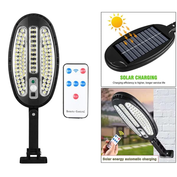Led solcelle vegglampe bevegelsessensor utendørs sikkerhetsgatebelysning Ip65 100led