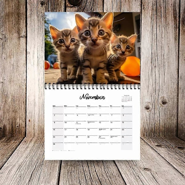 Kattestjerter 2024 For Katt-Elskere Morsomme Katter Kalender 2025 Kitty Katter Kalender 12 Måneders Kalender Søte Katter Kalender A