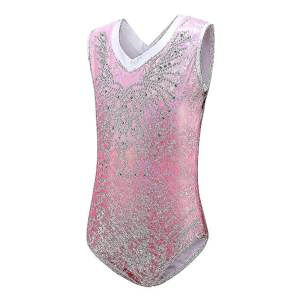 Piger Sleeveless Dansedragt Gymnastik Leotard Ballet Leotards Pink 5-6Y