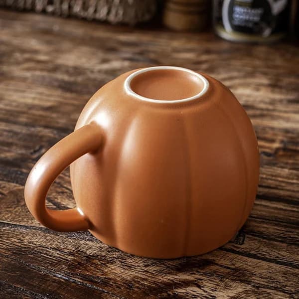 Gresskar Keramisk Krus, 2-pakning Gresskarformede Halloweenkrus, Innovative Høst Kaffe Melk Kopper