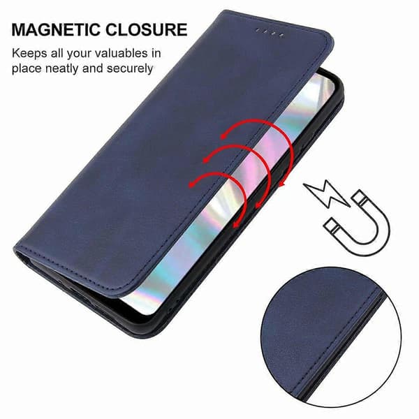 Magnetisk læder telefoncover til Samsung Galaxy A70e Blue