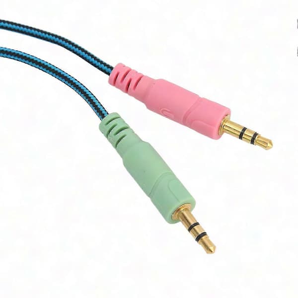 Steelseries Arctis 3 5 7 Pro erstatningshodetelefonkabel med Y-adapter, 2m OFC albuepluggkabel 1