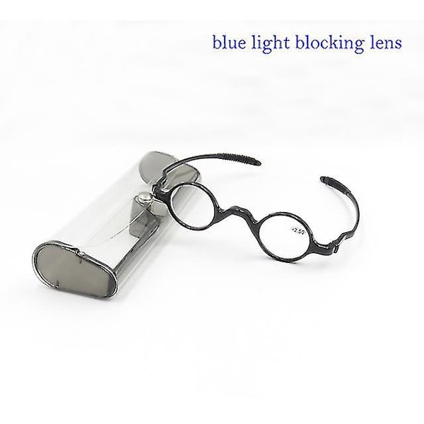 Tr90 Lukulasit Miesten Silmälasit Kehys Retro Anti Sininen Lasit Pyöreä Smart | Fruugo Nl B-blauw licht CASE -2.50