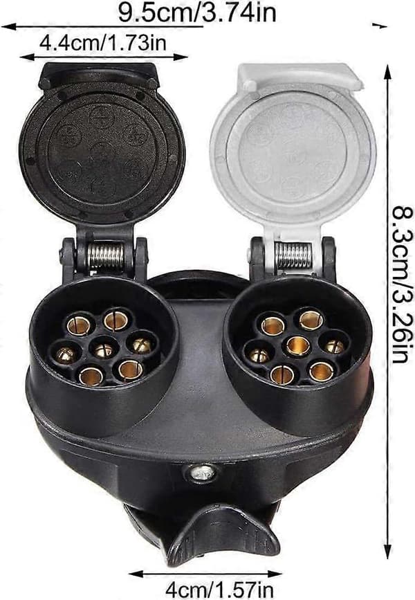 12V Trailerstikadapter, 13 til 7 ben Elektrisk Trailerstik Trailerstikadapter Vandtæt Elektrisk Adapter Stikkonverter
