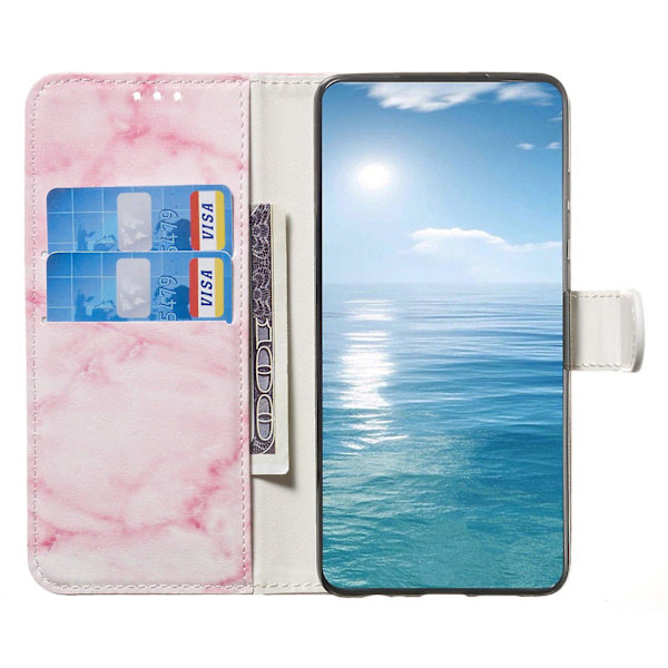 För Samsung Galaxy A35 Läderfodral Case printed Folio Cover Marmor Pink Style C Samsung Galaxy A35 5G