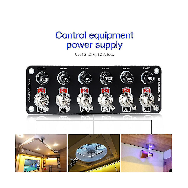 12/24v Auton Kojetaulun Monitoimikytkinpaneeli Virranohjaus Yleiskäyttöinen