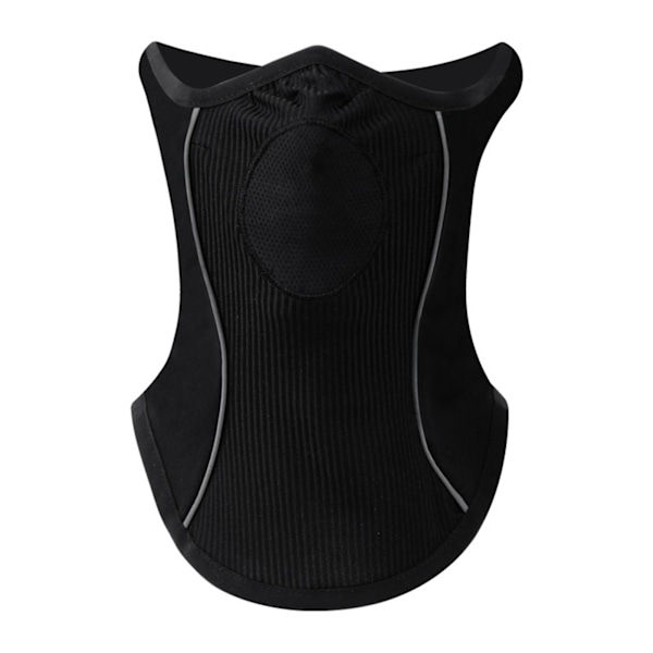 Halsvärmare för utomhusridning, höst/vinter, med fleecefoder, andningshål, halv ansiktsmask, trendiga accessoarer Black