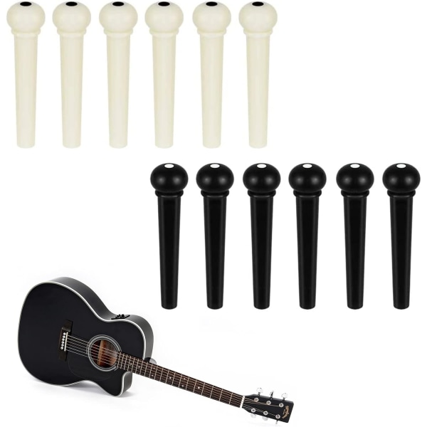 Guitar Bridge Pins, Guitar Pind, Akustisk Guitar Pind, Folk Guitar Pind, til String Replacement Accessories, 12 STK