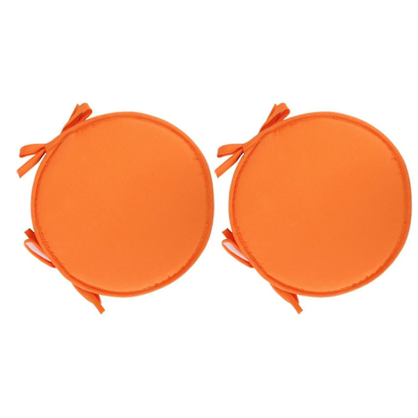 Puter Uteplass Hjem Innendørs/utendørs Stolputer Ro Sete Fortykket Spisestue Stol Pute Ro krakk Orange Red 2pcs