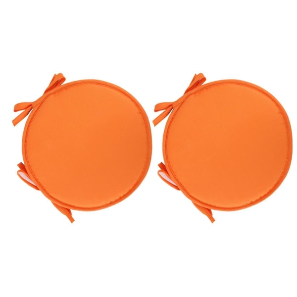 Puter Uteplass Hjem Innendørs/utendørs Stolputer Ro Sete Fortykket Spisestue Stol Pute Ro krakk Orange Red 4PCS