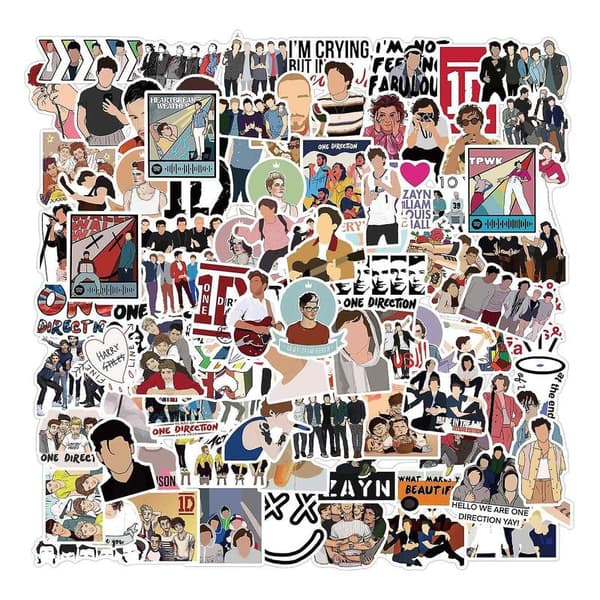 100 One Direction-klistremerker med graffiti