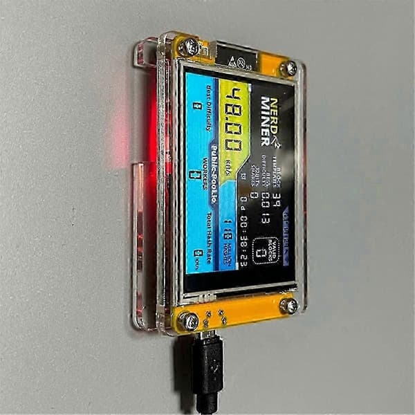 Nerdminer V3 2,8-tommers Bitcoin Solo Lottery Crypto Mining Machine