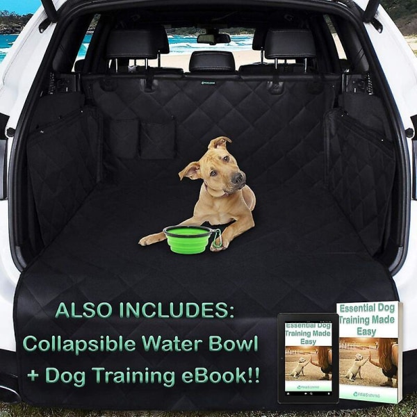 Dog Car Boot Cover - Bagagerumsbeskytter og kofanger - Stærk Hunde Car Cover med kofangerklap - Vandtæt og skridsikker - Universal 4x4 Estate Suv