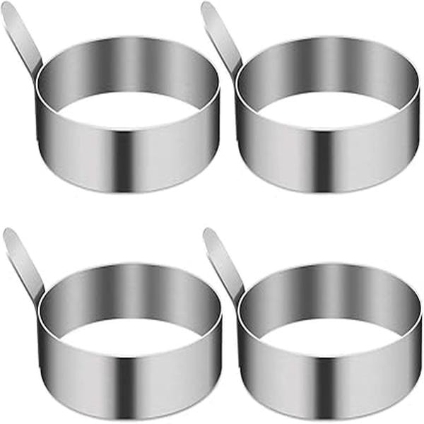 1-pack Äggring, äggform, 8,9 cm, non-stick, rostfritt stål