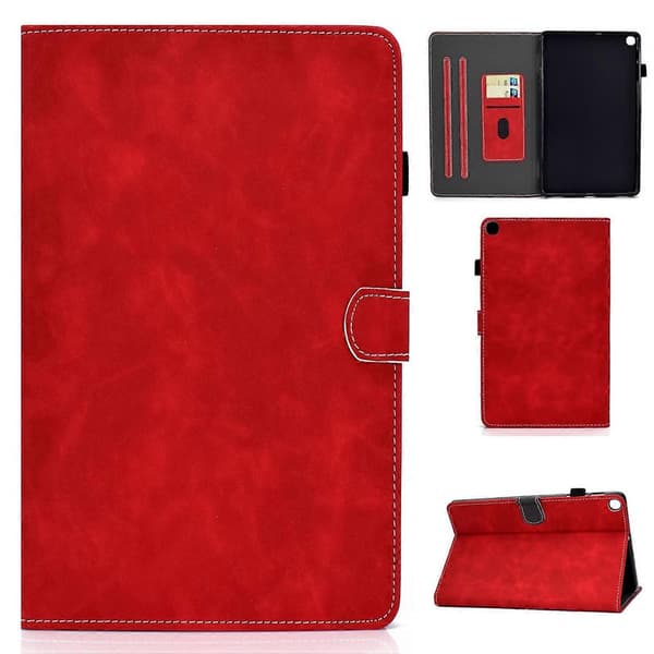 Læder tekstur etui til Samsung Galaxy Tab A7 Lite T220 Red